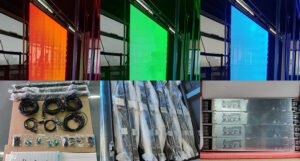Pantalla LED transparente de 3x2m 3,9 7,8 hd enviada a Europa