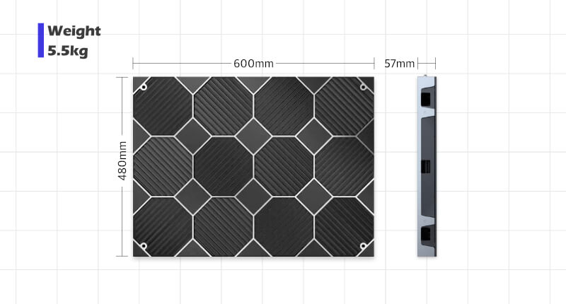 écran LED couleur fixe 4K économique pour l'intérieur